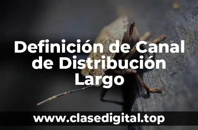 Definición de Canal de Distribución Largo