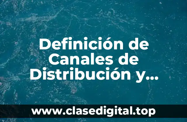 Definición de Canales de Distribución y Logística