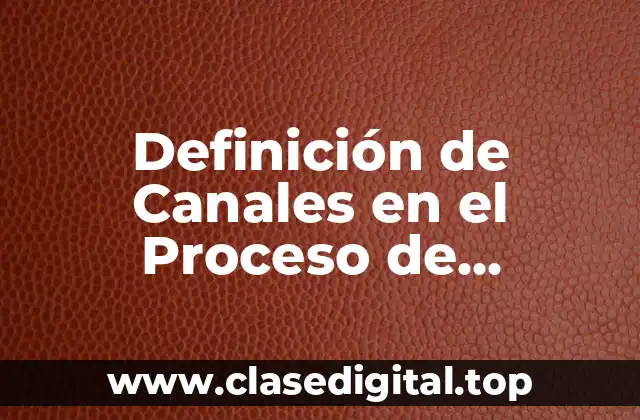 Definición de Canales en el Proceso de Comunicación