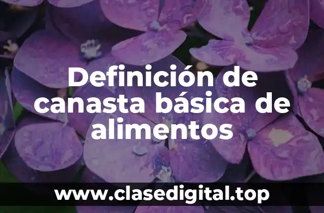 Definición de canasta básica de alimentos