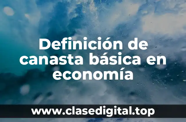 Definición de canasta básica en economía