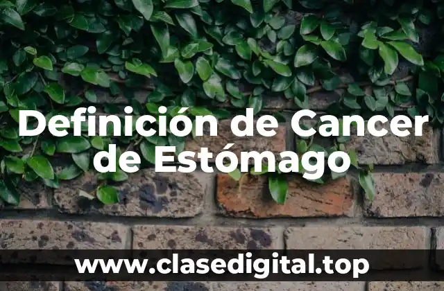 Definición de Cancer de Estómago