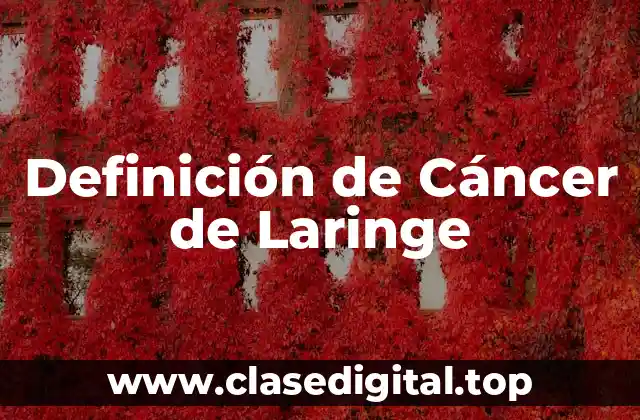 Definición de Cáncer de Laringe