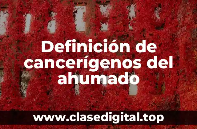 Definición de cancerígenos del ahumado