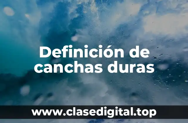 Definición de canchas duras