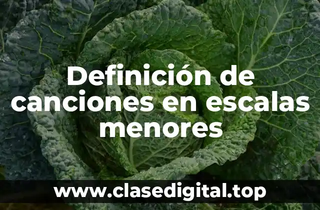 Definición de canciones en escalas menores