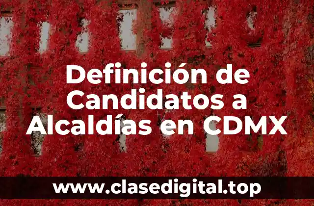 Definición de Candidatos a Alcaldías en CDMX