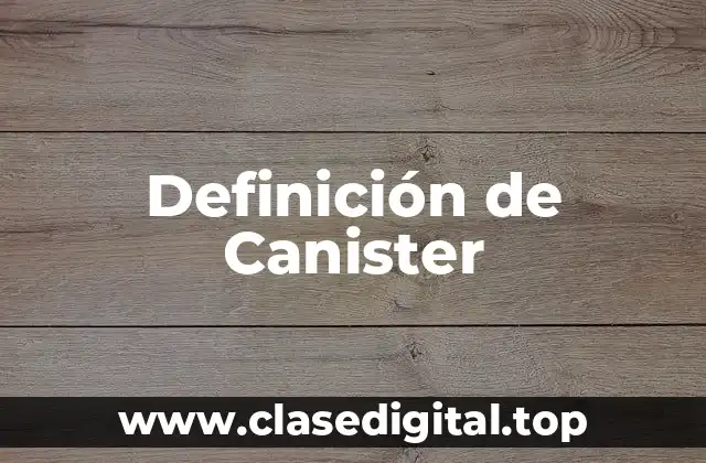 Definición técnica de Canister