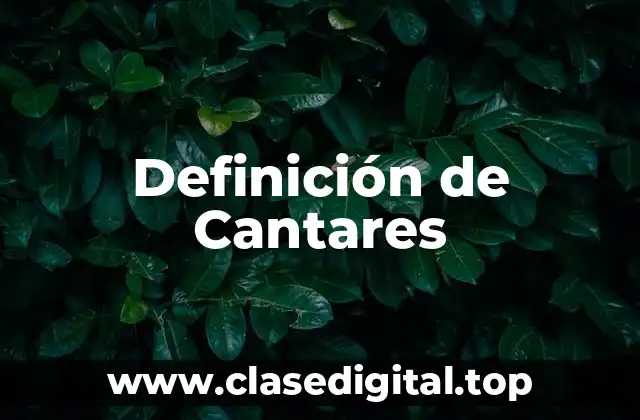 Definición de Cantares