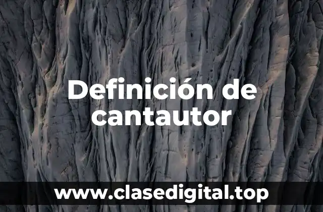 Definición de cantautor