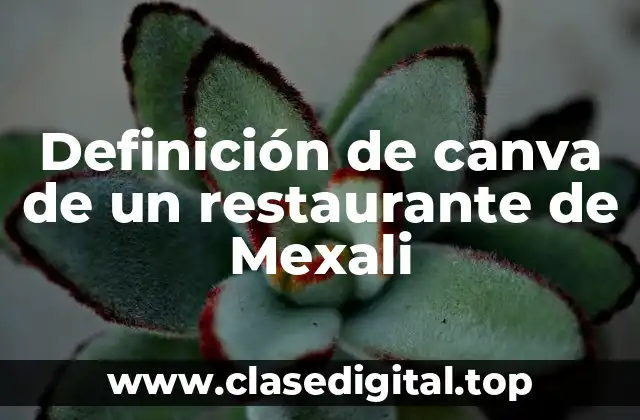 Ejemplos de canvas de restaurantes de Mexali