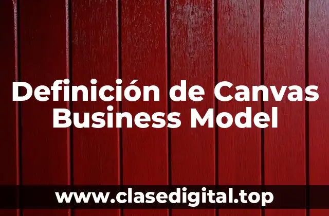 Definición de Canvas Business Model