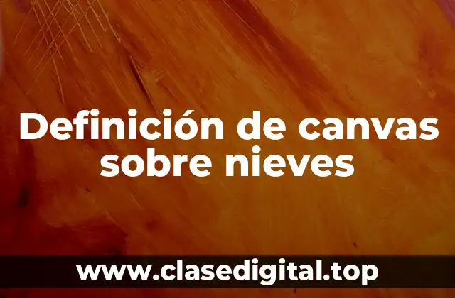Definición de canvas sobre nieves