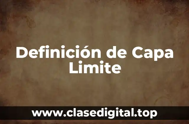 Ejemplos de capa límite