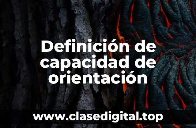 Ejemplos de capacidad de orientación