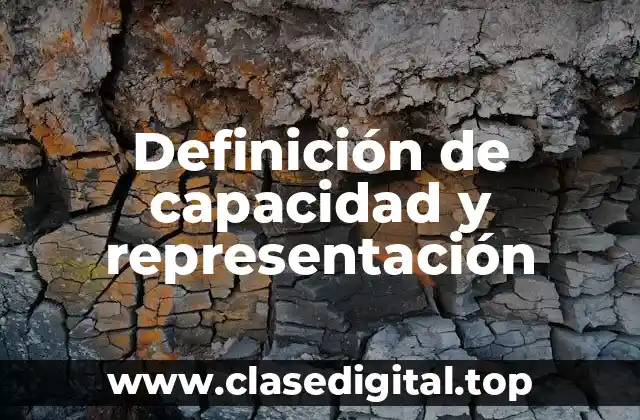 Definición de capacidad y representación