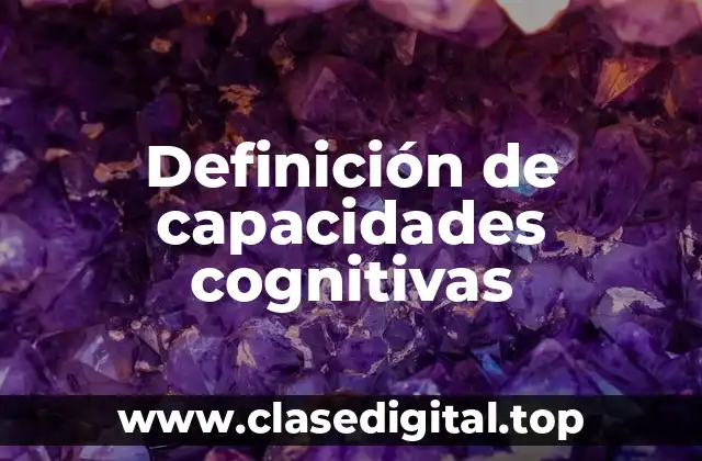 Definición técnica de capacidades cognitivas