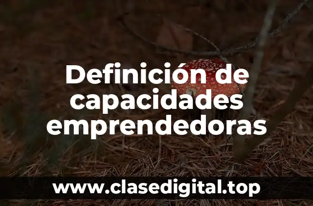 Definición de capacidades emprendedoras