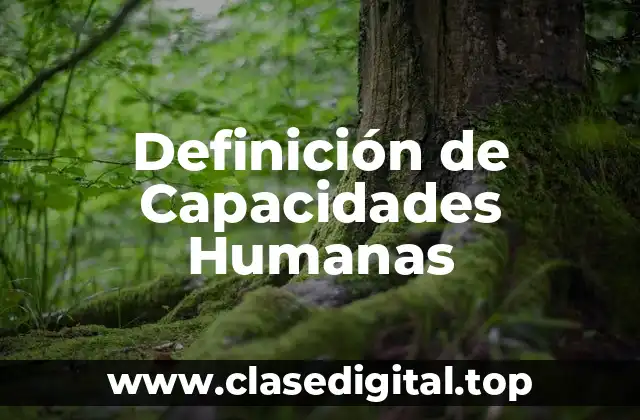 Definición de Capacidades Humanas