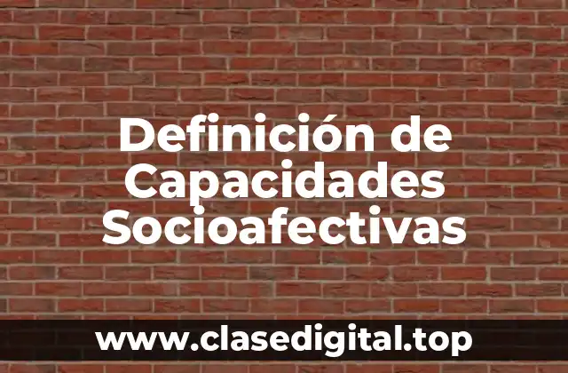 Ejemplos de capacidades socioafectivas
