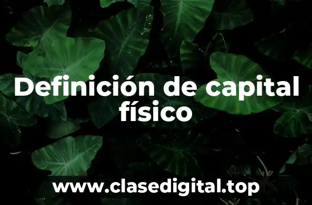 Ejemplos de capital físico
