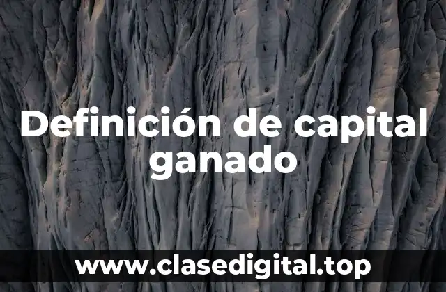 Definición de capital ganado