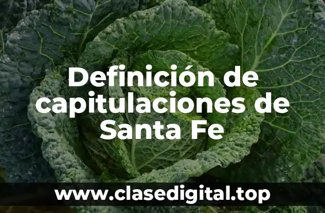 Definición de capitulaciones de Santa Fe