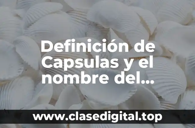 Definición de Capsulas y el nombre del programa