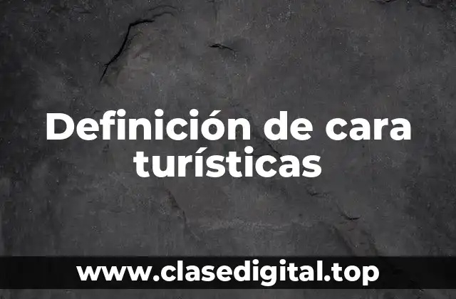 Definición de cara turísticas