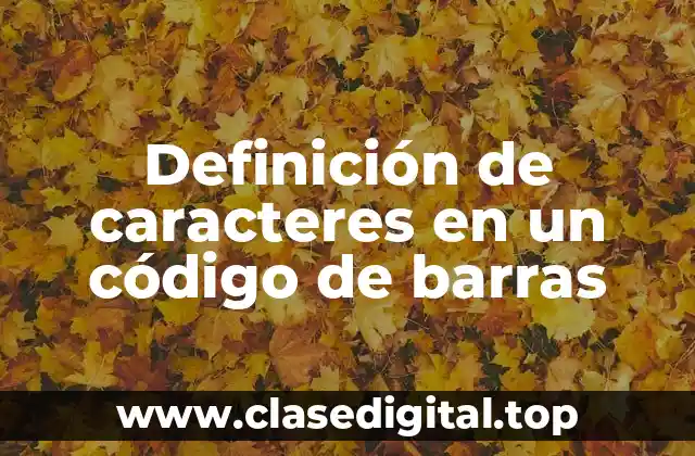 Definición de caracteres en un código de barras