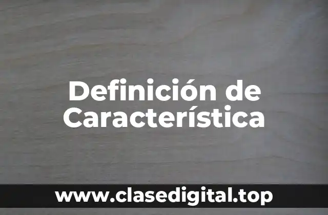 Definición de Característica