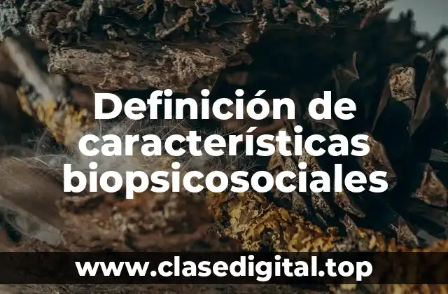 Definición de características biopsicosociales