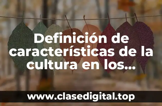 Ejemplos de características de la cultura en los adolescentes