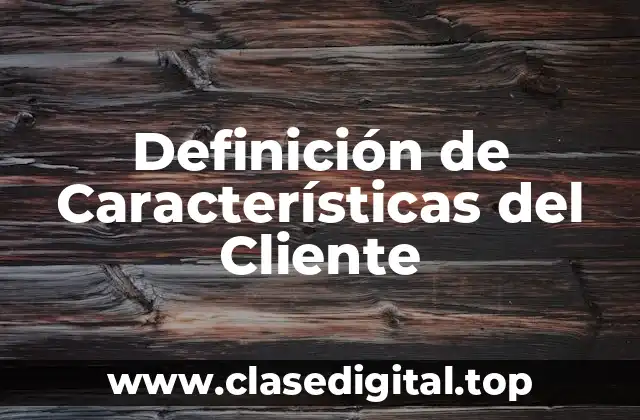 Definición de Características del Cliente