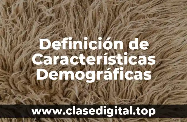 Definición de Características Demográficas