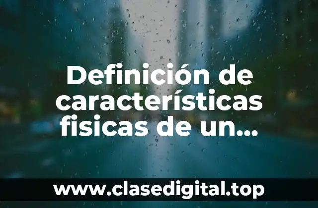 Definición de características fisicas de un emprendedor