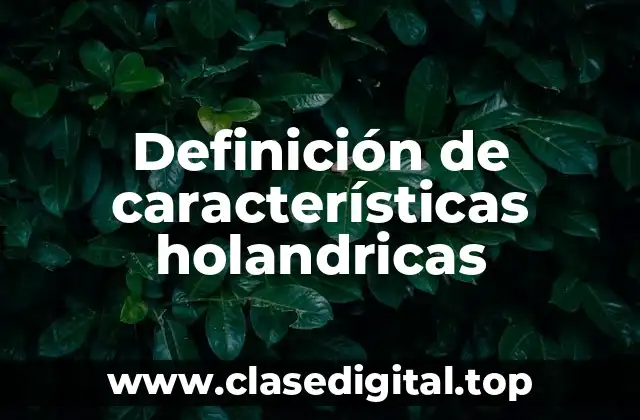 Definición de características holandricas