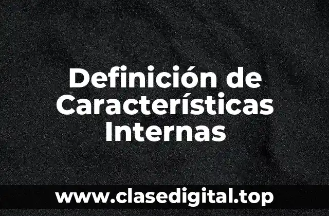 Definición de Características Internas