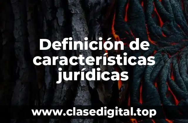 Ejemplos de características jurídicas