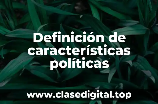 Definición de características políticas
