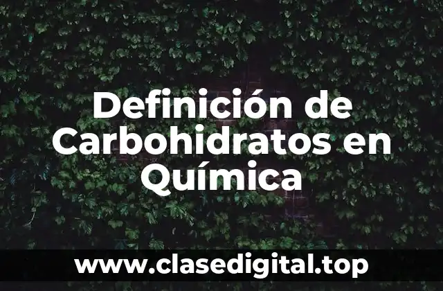 Definición de Carbohidratos en Química