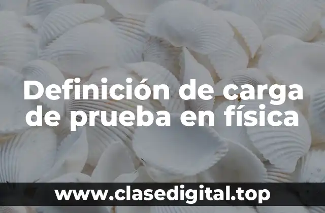 Definición de carga de prueba en física