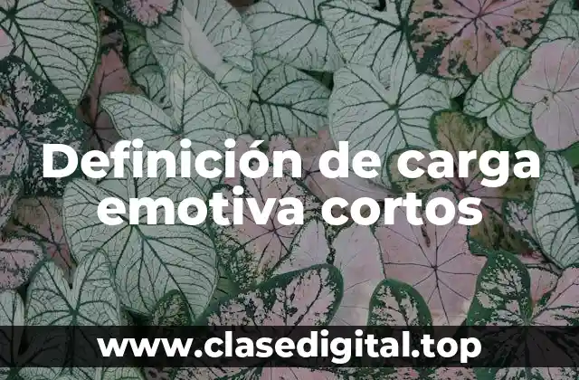 Definición de carga emotiva cortos