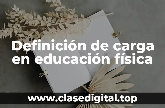 Definición de carga en educación física