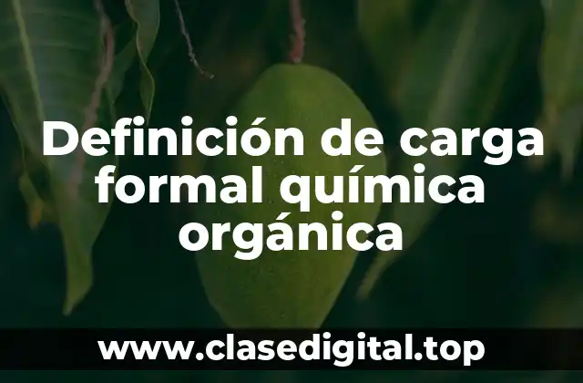 Definición de carga formal química orgánica