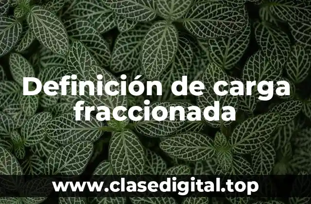 Definición de carga fraccionada
