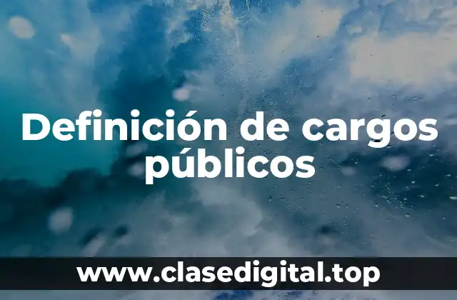 Definición de cargos públicos