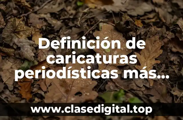 Definición de caricaturas periodísticas más relevantes sobre política