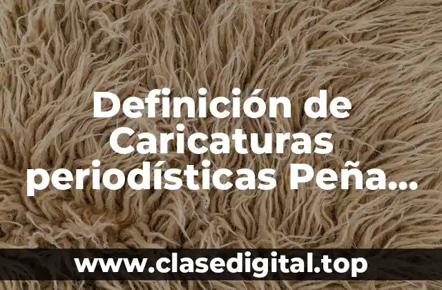 Definición de Caricaturas periodísticas Peña Nieto