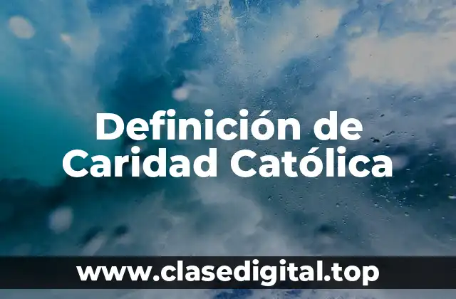 Definición de Caridad Católica